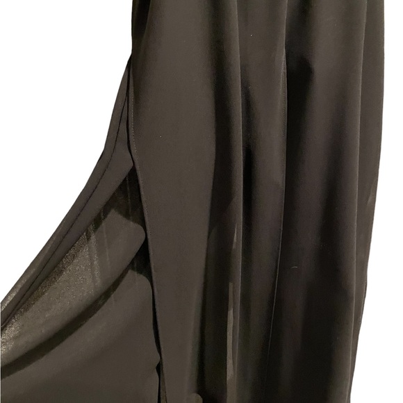 Super Dressy pants with split hems and chiffon overlay. - Picture 2 of 6